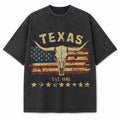 Vintage Washed Texas Flag Longhorn Heavyweight Graphic Tee in Vintage Washed Heavyweight T-Shirt, Washed Black