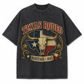 Vintage Washed Texas Rodeo Heritage Heavyweight Graphic Tee in Vintage Washed Heavyweight T-Shirt, Washed Black