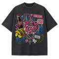 Vintage Washed Texas Hearts and Bluebonnets Heavyweight Graphic Tee in Vintage Washed Heavyweight T-Shirt, Washed Black