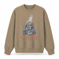 Vintage New Hampshire State Graphic Crewneck Sweatshirt in Khaki, front view on a white background