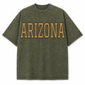 Arizona Collegiate Letter washed vintage heavyweight T-shirt in Military Green