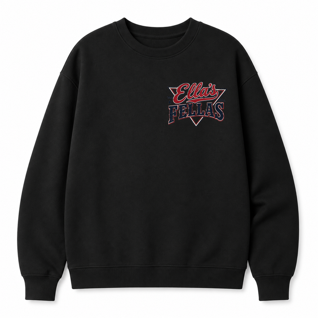 Ella's Fellas Texas Rodeo Crewneck Sweatshirt in Black, front view