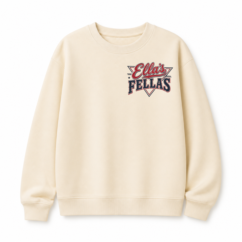 Ella's Fellas Texas Rodeo Crewneck Sweatshirt in Cream, front view