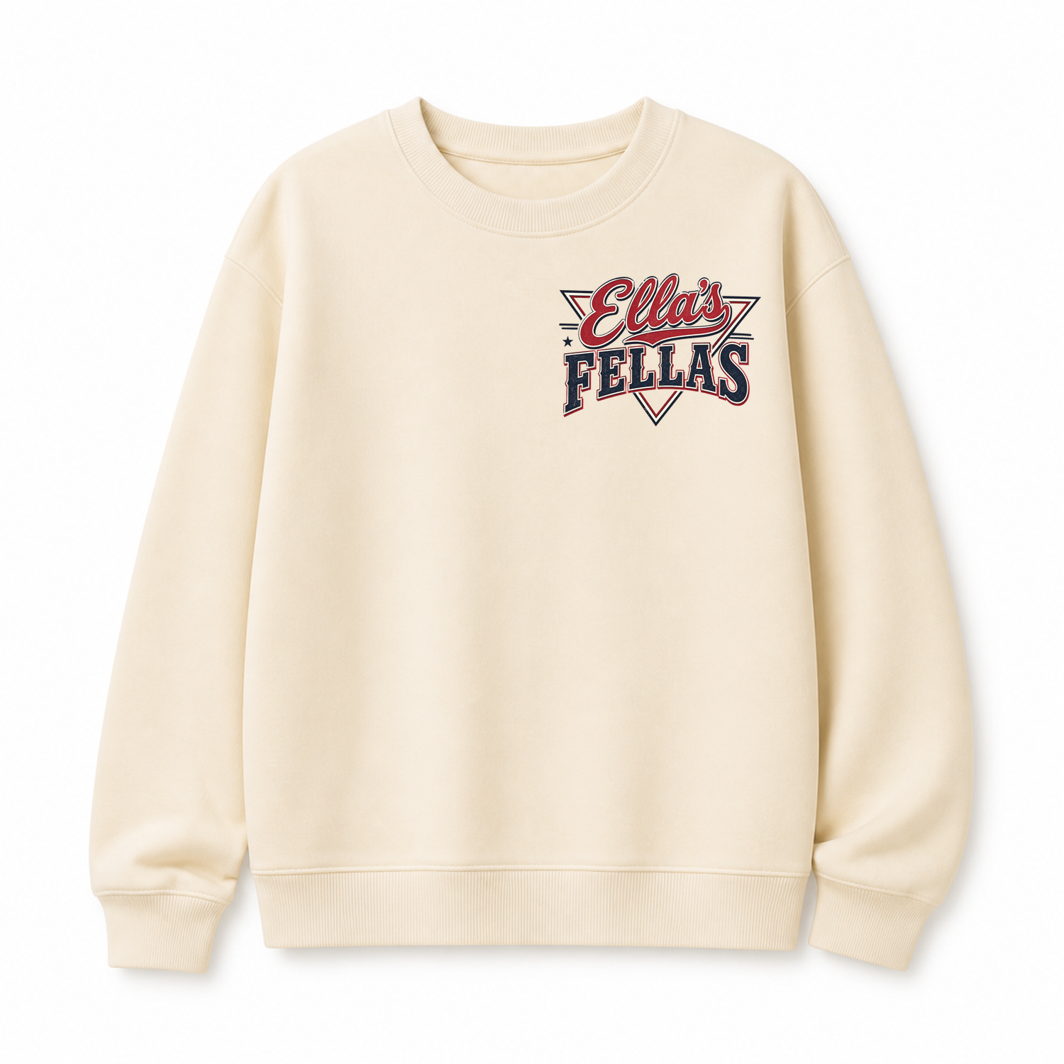 Ella's Fellas Texas Rodeo Crewneck Sweatshirt in Cream, front view