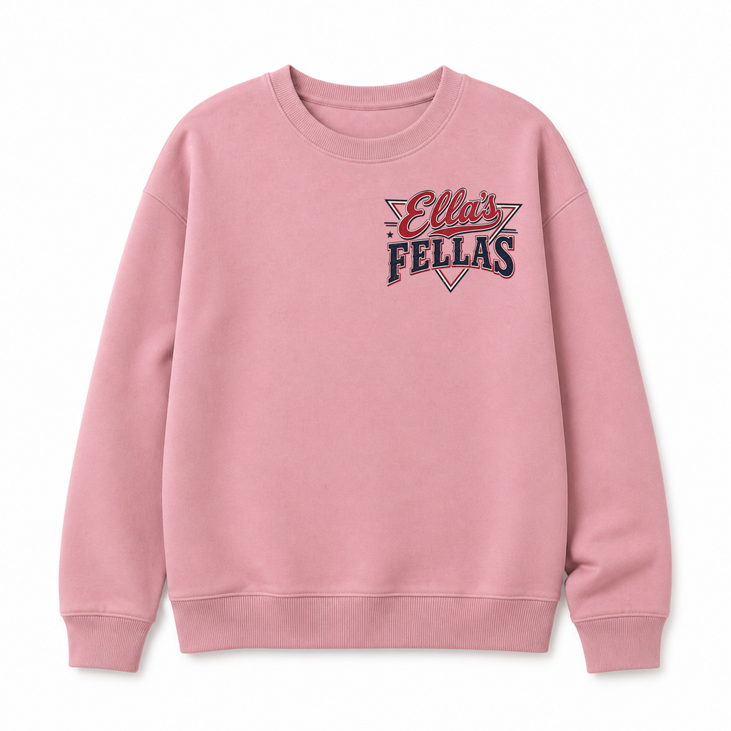 Ella's Fellas Texas Rodeo Crewneck Sweatshirt in Dusty Pink, front view