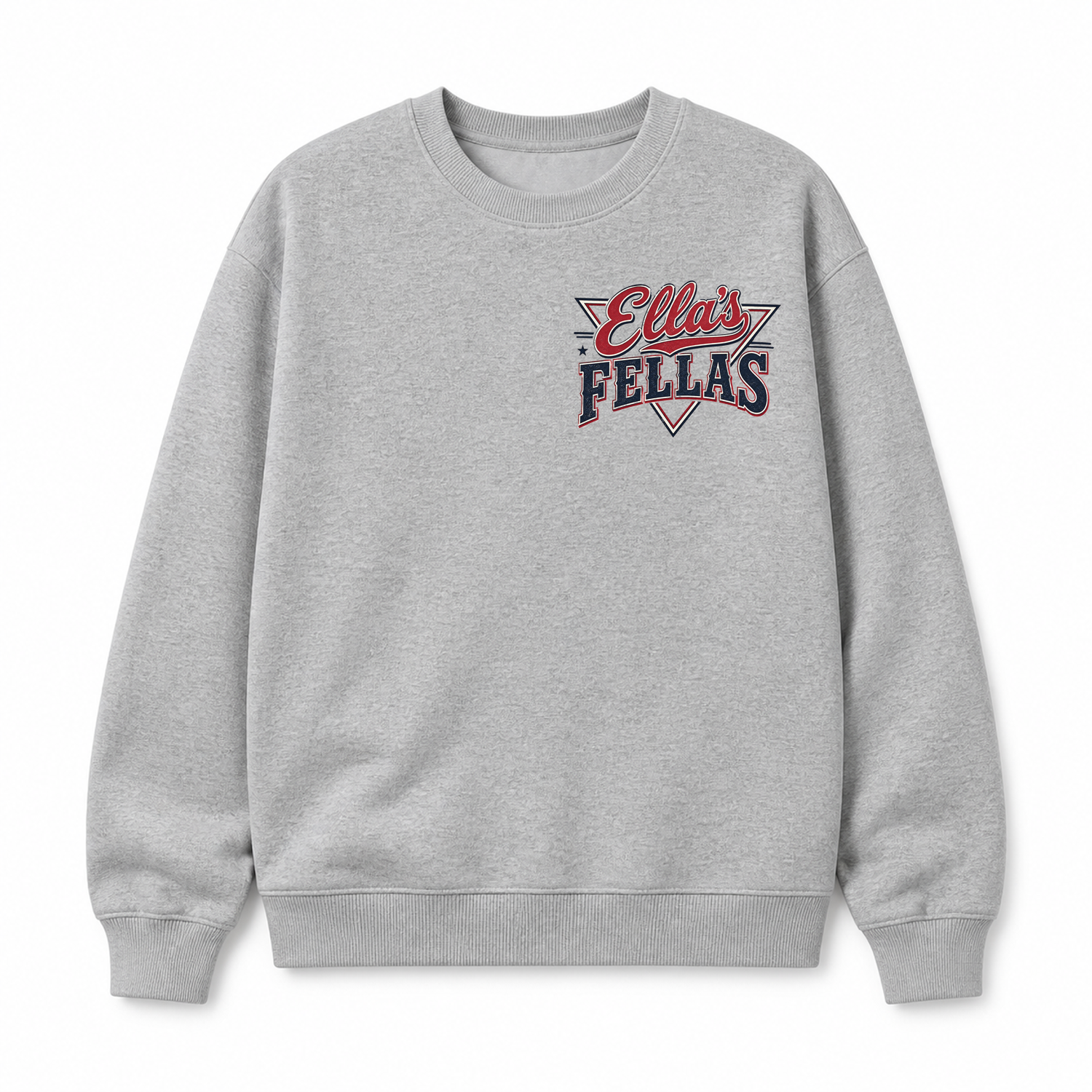 Ella's Fellas Texas Rodeo Crewneck Sweatshirt in Light Gray, front view