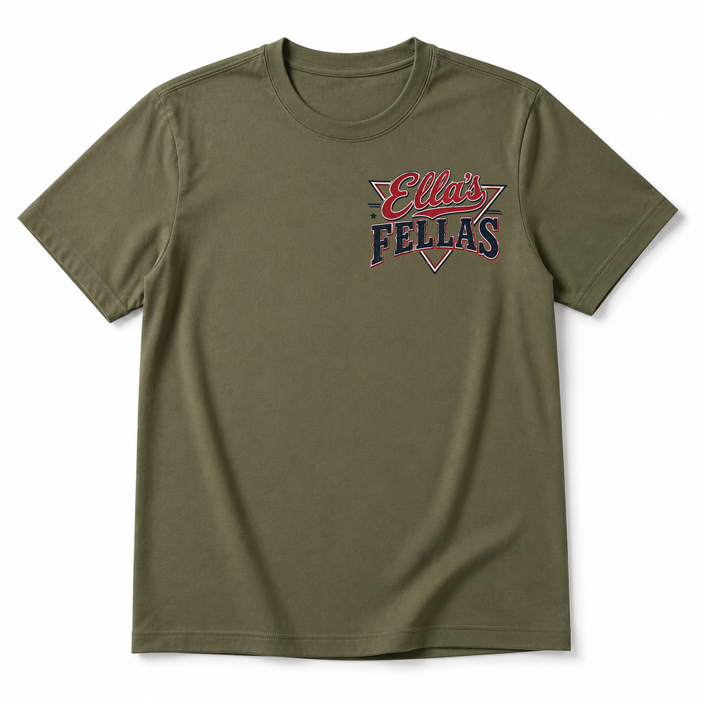 Ella's Fellas Texas Rodeo Cotton Graphic T-Shirt in Olive Green, front view