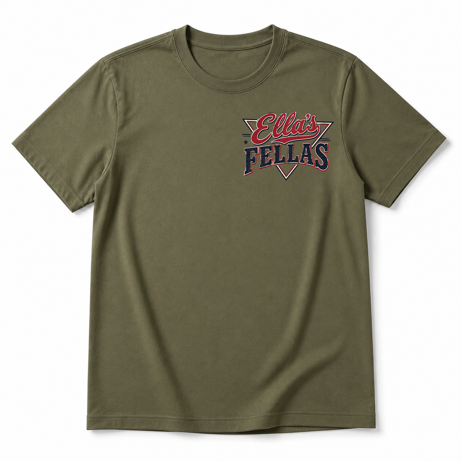 Ella's Fellas Texas Rodeo Cotton Graphic T-Shirt in Olive Green, front view