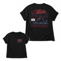 Ella's Fellas Texas Rodeo V-Neck Cotton Graphic T-Shirt in Black, front and back double-sided view