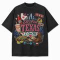 She's From Texas I Can Tell Graphic Tee & Sweatshirt in Vintage Washed Heavyweight T-Shirt, Washed Black