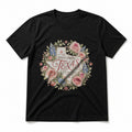 Texas Romantic Floral Pure Cotton T-Shirt in Black