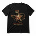 Texas Custom Lone Star Pure Cotton T-Shirt in Black
