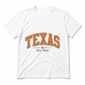 Texas Collegiate 1845 Pure Cotton T-Shirt in White