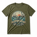 Texas Gulf Soul Pure Cotton T-Shirt in Olive Green
