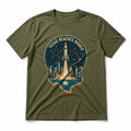 Texas Reaches Higher Pure Cotton T-Shirt in Olive Green