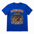 Texas Two Step Pure Cotton T-Shirt in Royal Blue