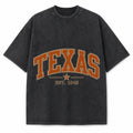 Vintage Washed Texas Collegiate 1845 Heavyweight Graphic Tee in Vintage Washed Heavyweight T-Shirt, Washed Black