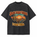 Vintage Washed Texas Retro Highway Heavyweight Graphic Tee in Vintage Washed Heavyweight T-Shirt, Washed Black