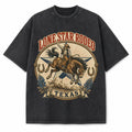 Vintage Washed Texas Lone Star Rodeo Heavyweight Graphic Tee in Vintage Washed Heavyweight T-Shirt, Washed Black