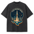 Vintage Washed Texas Reaches Higher Heavyweight Graphic Tee in Vintage Washed Heavyweight T-Shirt, Washed Black