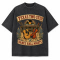 Vintage Washed Texas Two Step Heavyweight Graphic Tee in Vintage Washed Heavyweight T-Shirt, Washed Black