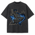 Vintage Washed Texas Space Cowboy Heavyweight Graphic Tee in Vintage Washed Heavyweight T-Shirt, Washed Black