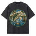 Vintage Washed Texas Lake Bass Heavyweight Graphic Tee in Vintage Washed Heavyweight T-Shirt, Washed Black