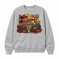She's From Texas Halloween Graphic Tee & Sweatshirt — Cotton Crewneck Sweatshirt, Light Gray