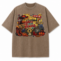 She's From Texas Halloween Graphic Tee & Sweatshirt — Vintage Washed Heavyweight T-Shirt, Brown
