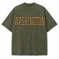 Washington Collegiate Letter washed vintage heavyweight T-shirt in Military Green